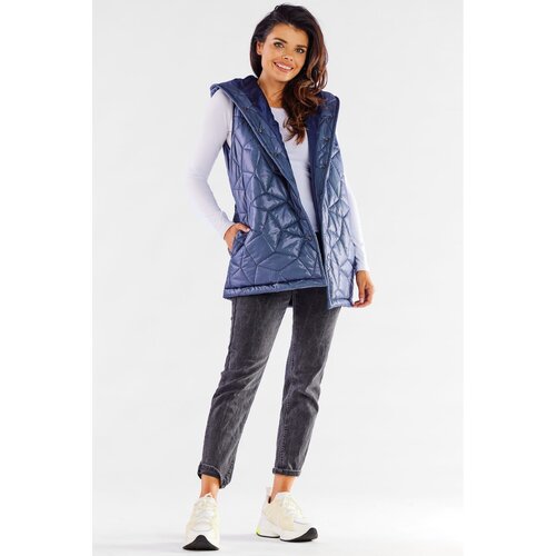 Awama Woman's Vest A539 Navy Blue Cene