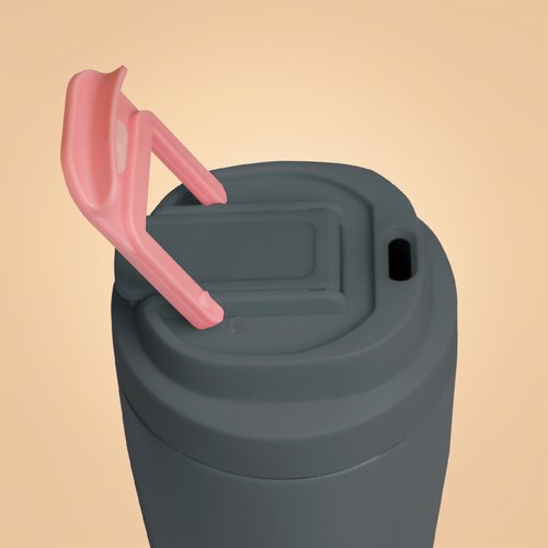 BeastPink Thermo Mug termo lonček s slamico barva Grey 500 ml Slike