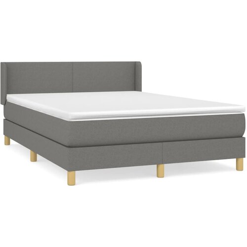 Maison Chic Box spring postelja - Vzmetna postelja z vzmetnico temno siva 140x200 cm blago SL20739, (21893169) Cene