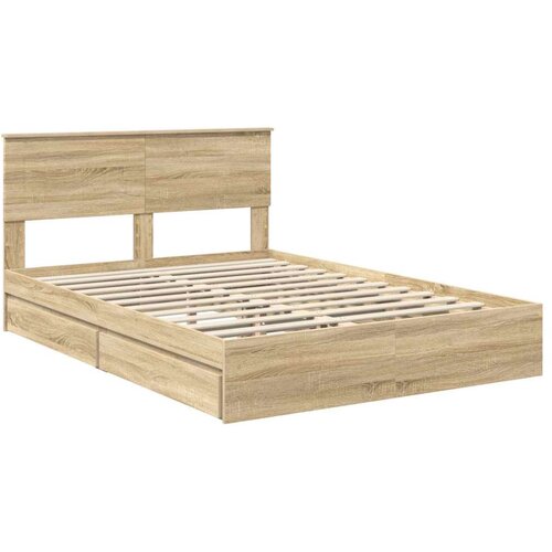  Krevet s od storage Sonoma hrast 140 x 190 cm Konstruirano drvo Slike