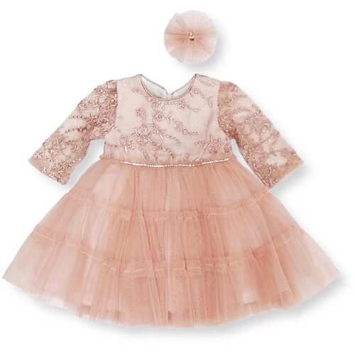 Vrabac Haljina za bebe 10405, Roze Cene