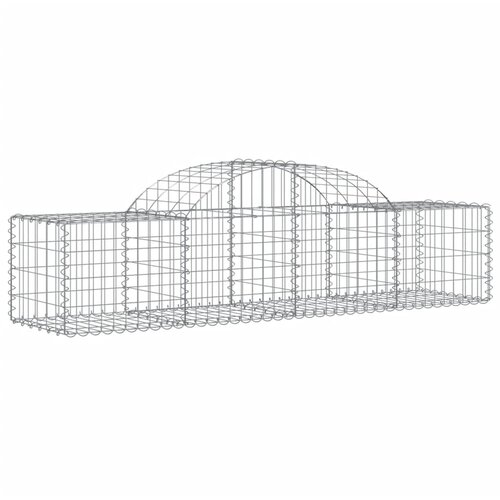  Lučne gabionske ko&amp;scaron;are 12 kom 200x50x40/60 cm pocinčano željezo Slike