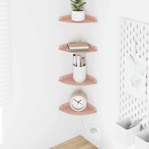  Lebdeća polica s policom 4 pcs Ružičasta 15 x 15 x 2 cm - Ružičasta 15 cm 4 Cijene