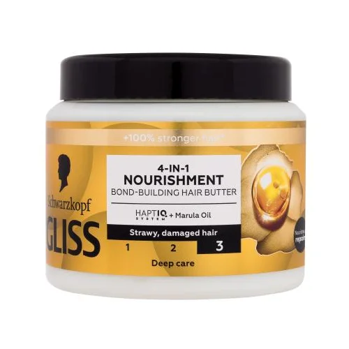 Schwarzkopf Gliss Nourishment 4-in-1 Hair Butter maska za lase poškodovani lasje 400 ml za ženske