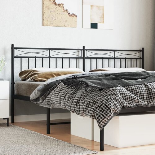 vidaXL Metalno uzglavlje crno 180 cm Cijene