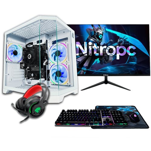 Nitropc Popoln igralni računalnik Pack Bronze - AMD Ryzen 5 PRO 4650G, AMD Vega 7, RAM 16 GB, M.2 1 TB, Bela, (5000007671) Cene