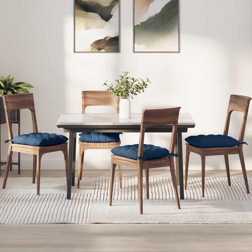  Jastučići za sjedenje 4 pcs Plava 40 x 40 x 6 cm tkanina Cene