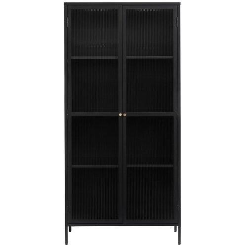 Unique Furniture Črna kovinska vitrina 90x190 cm Bronco &amp;ndash; Unique Furniture Slike