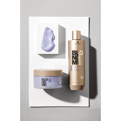 Schwarzkopf Blondme Cool Blondes &amp;scaron;ampon za neutraliziranje bakrenih tonova za plavu i kosu s pramenovima 300 ml Slike