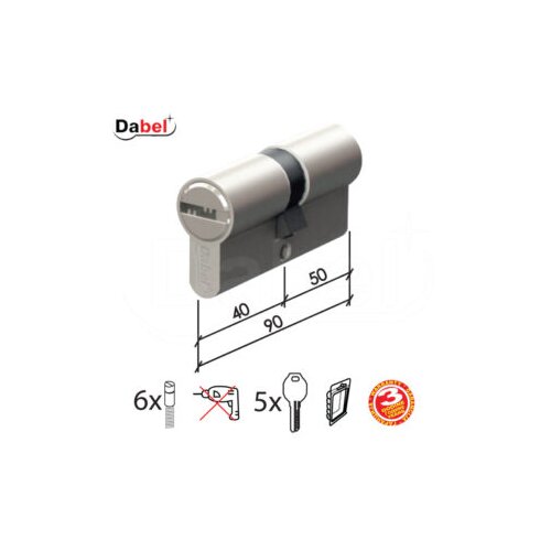 Dabel cilindar kodirani CL2020 SS 90mm(40-50) 5kod DBP1 0106312 Slike