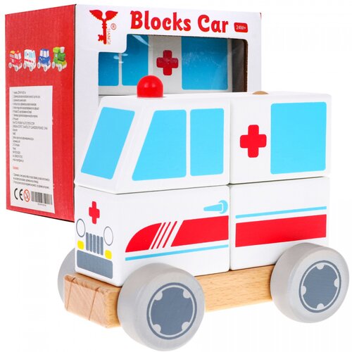  Drveni edukativni kombi hitne pomoći za sastavljanje - Ambulance Slike