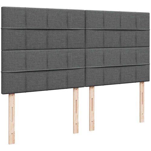 VidaXL Otomanski krevet s madracem i LED tamnosivi 180x200cm tkanine Slike