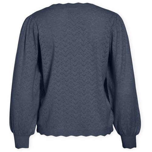 Vila Puloverji Emi Knit - Vintage Indigo Modra Slike