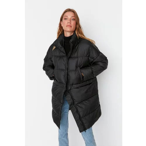 Trendyol Black Oversize Long-Short Optional Inflatable Coat
