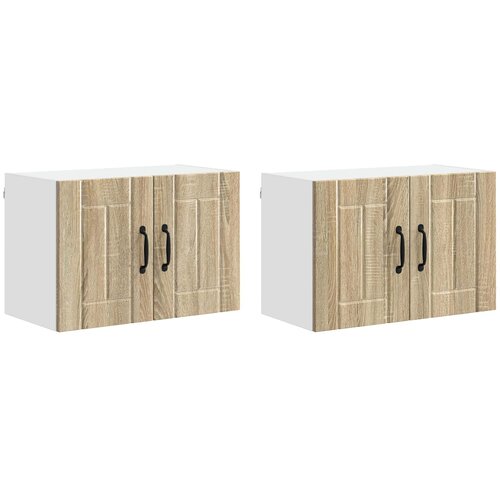  Ormar za Zid Lucca 2 pcs Hrast sonoma 60 x 31 x 40 cm Slike