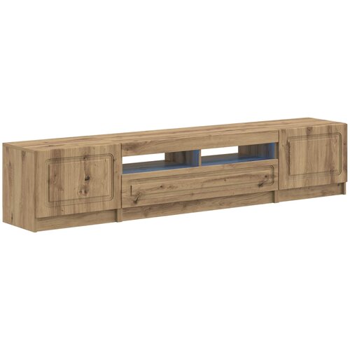  LED TV kabinet UTRECHT 3 kom. Hrast artisan Konstruirano drvo Siva 100 x 35 x 40 cm Slike