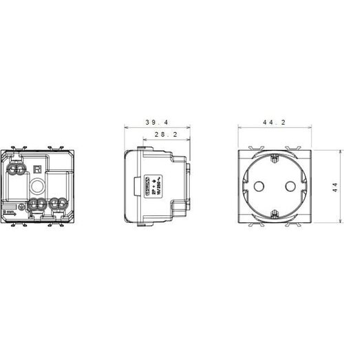 GEWISS Šuko utičnica 2P+E 16A 2m Chrous Cene