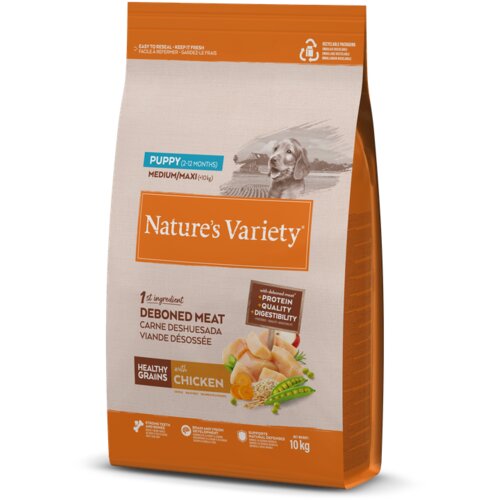 Nature's Variety Healthy Grains Dog Med/Max Puppy - pi&scaron;čanec 10 kg Cene