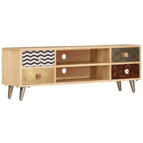 VidaXL TV omarica 120x30x40 cm trden mangov les Slike