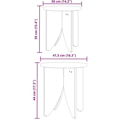  Kava Stol 2 pcs Prirodna Slike
