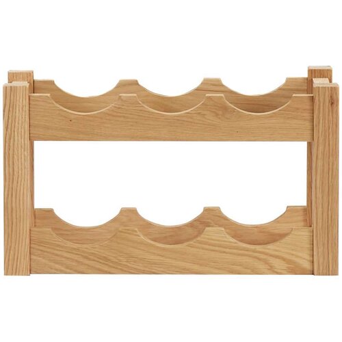 VidaXL Stojalo za vino za 6 steklenic 37x21x21 cm trdna hrastovina Slike