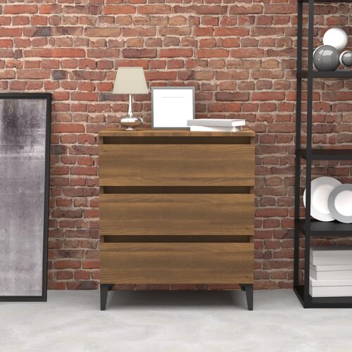 The Living Store Komoda rjavi hrast 60x35x69 cm konstruiran les - Komoda, (21663305) Slike