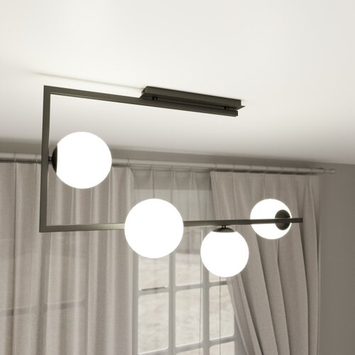  Luster na &amp;scaron;ipci SOMA 4xE14/10W/230V crna/bela Slike