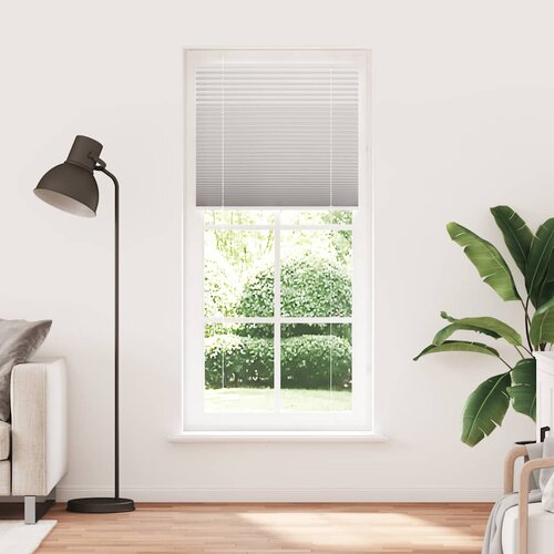 VidaXL Plisirana roleta svijetlosiva 85x200 cm &amp;scaron;irina tkanine 84,4 cm Slike