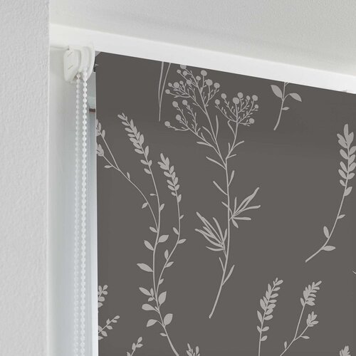 Douceur d int&amp;eacute;rieur Antracitno siva tekstilna rolete 45x180 cm Forelista &amp;ndash; Slike