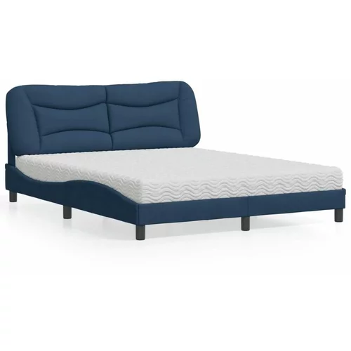  Krevet s madracem plavi 160x200 cm od tkanine
