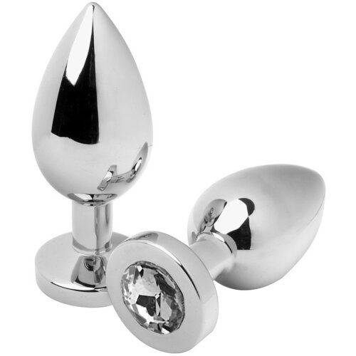 Metal Hard METALHARD ANAL PLUG DIAMOND CLEAR MEDIUM 7.62CM Cene