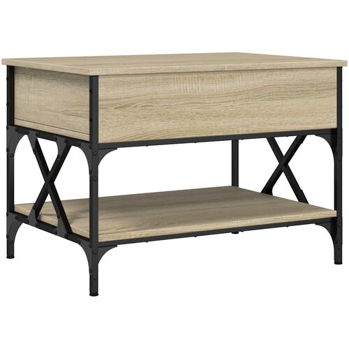 Stolić za kavu boja hrasta sonome 70x50x50 cm od drva i metala Slike