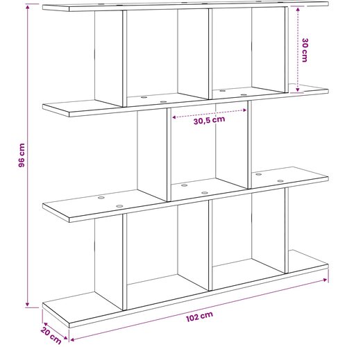  Polica na zidu Staro drvo 102 x 20 x 96 cm Konstruirano drvo Slike