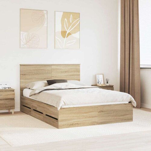  Okvir za krevet s ladicama Sonoma hrast 160 x 200 cm - sonoma hrast 160 x 200 cm Cijene