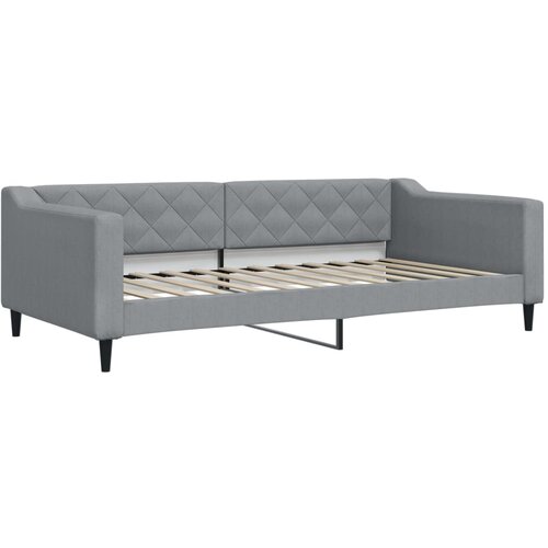  Dnevni krevet na razvlačenje svjetlosivi 100x200 cm od tkanine Slike
