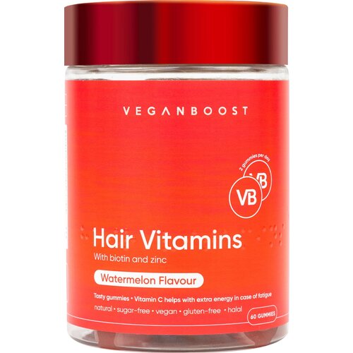 Veganboost Gumeni bomboni s vitaminima za kosu - Lubenica Slike