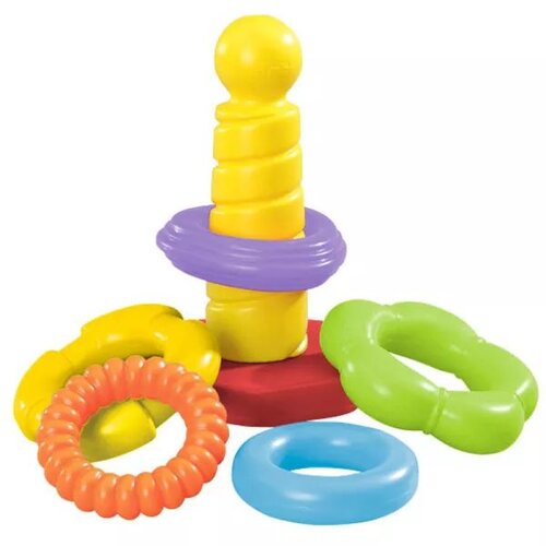 ABC b&amp;eacute;bij&amp;aacute;t&amp;eacute;k ABC &amp;scaron;areni valoviti piramida 25cm - Slike