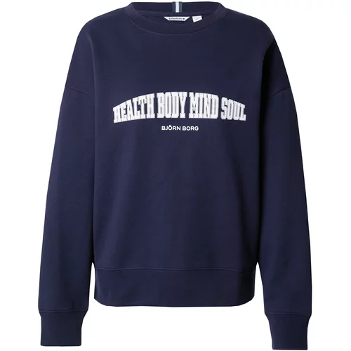 Bjorn Borg Sportska sweater majica 'ACE' noćno plava / bijela