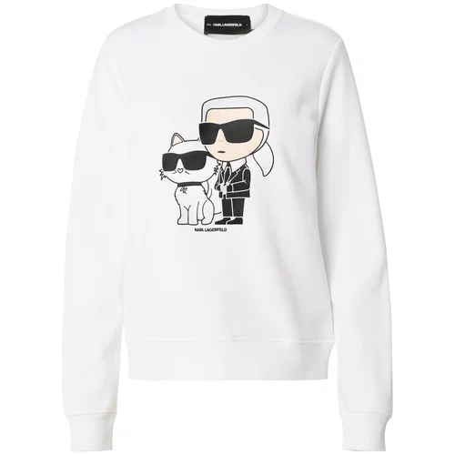 Karl Lagerfeld Sweater majica 'Ikonik 2.0' bež / crna / bijela