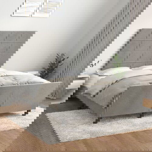 vidaXL Okvir za krevet s uzglavljem svjetlosivi 120x200 cm baršunasti Cijene
