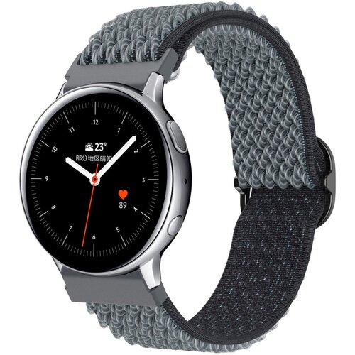 Cadorabo nylon wristband z zapiranjem kovine 20 mm, združljivo s samsung galaxy watch 42 mm/3 /4 /5 v sivi barvi - nadomestni jermen za huawei watch 2, (20693665) Cene