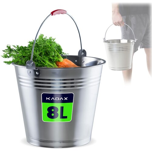 KADAX Kovinsko vedro, gospodinjsko vedro 8 l z ročajem, močno, univerzalno, (5000360447) Cene