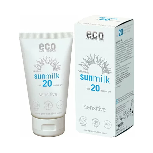 eco cosmetics sensitiv mleko za sončenje zf 20