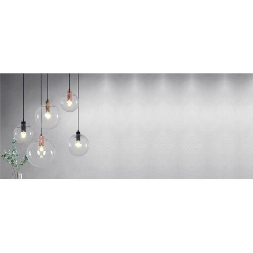 Toolight stropna svjetiljka viseća staklena lassi crna 25 cm APP307-1CP Slike
