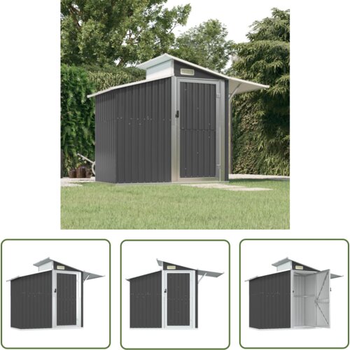  The Living Store Vrtna lopa antracitna 270x130x208,5 cm pocinkano jeklo - Vrtna Lopa, (21745143) Cene