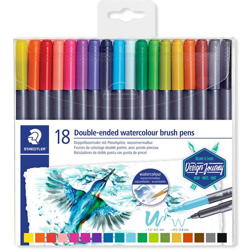 Staedtler Flomaster akvarel Desgn Journey, obojestranski, 18 kosov Cene