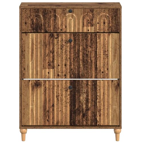  Ormar za cipele ALKMAAR 78 x 24 x 103 cm Konstruirano drvo - Staro drvo Slike