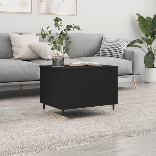 VidaXL Klubska mizica črna 60x44,5x45 cm inženirski les Slike