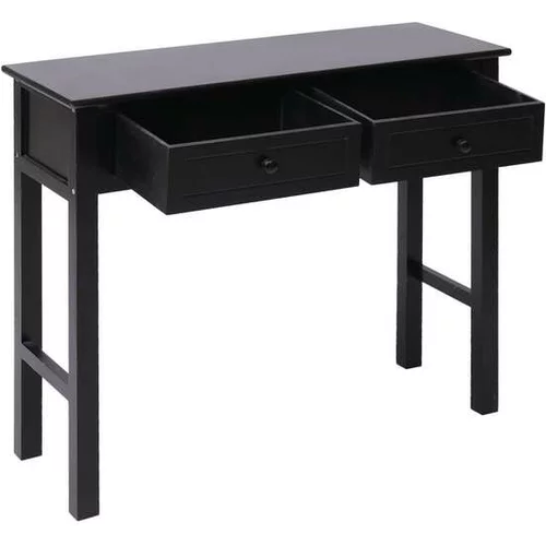  Konzolna mizica črna 90x30x77 cm les