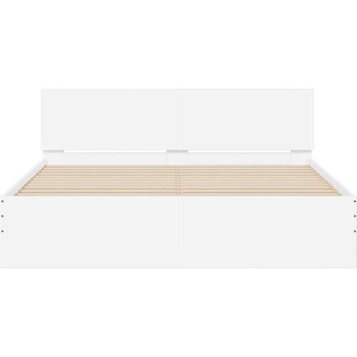  Okvir za krevet s uzglavljem bijeli 140 x 200 cm Slike
